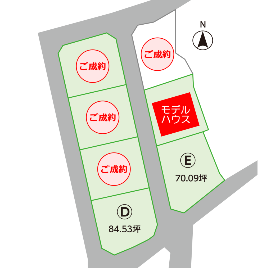 土地情報 富岡市内匠 分譲地の区画図