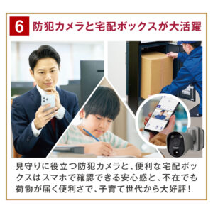 防犯カメラと宅配ボックスが大活躍